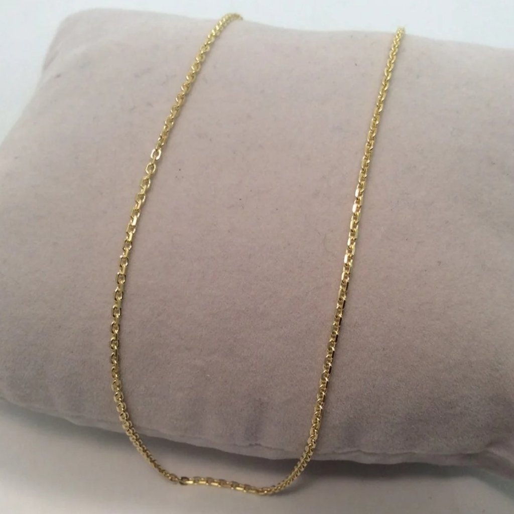 150mm 10k Yellow Real Gold Solid Rollo Box Link Rolo Necklace 18 468$